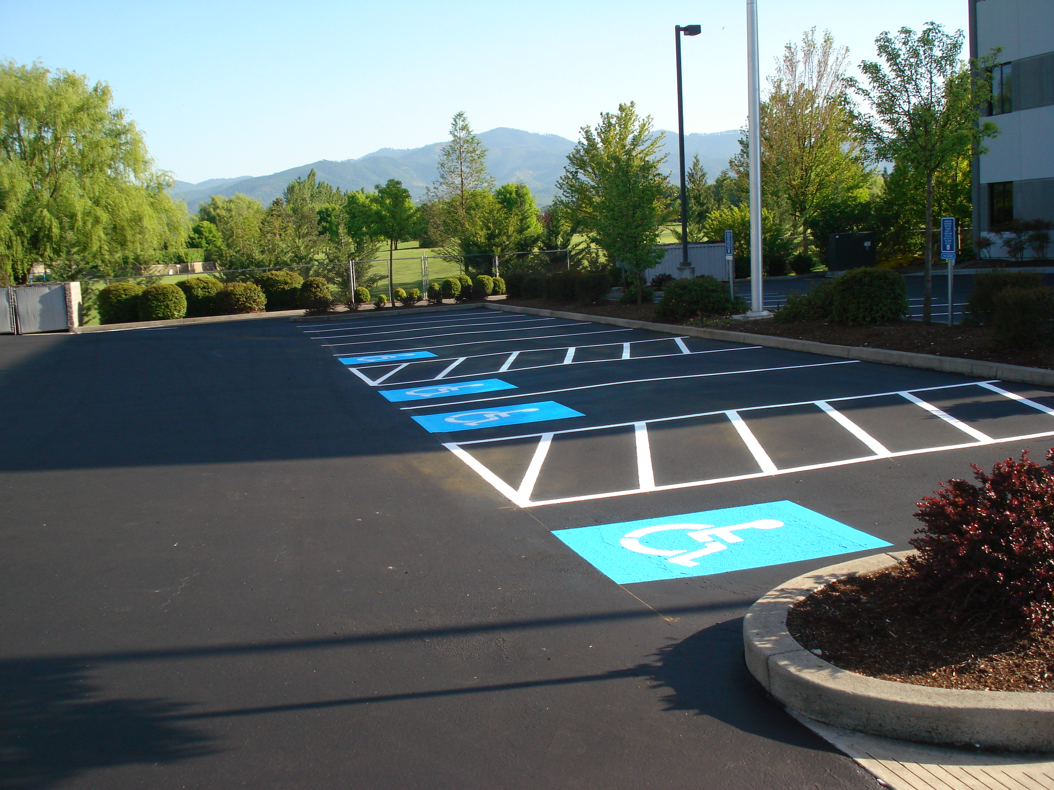 Parking lot striping